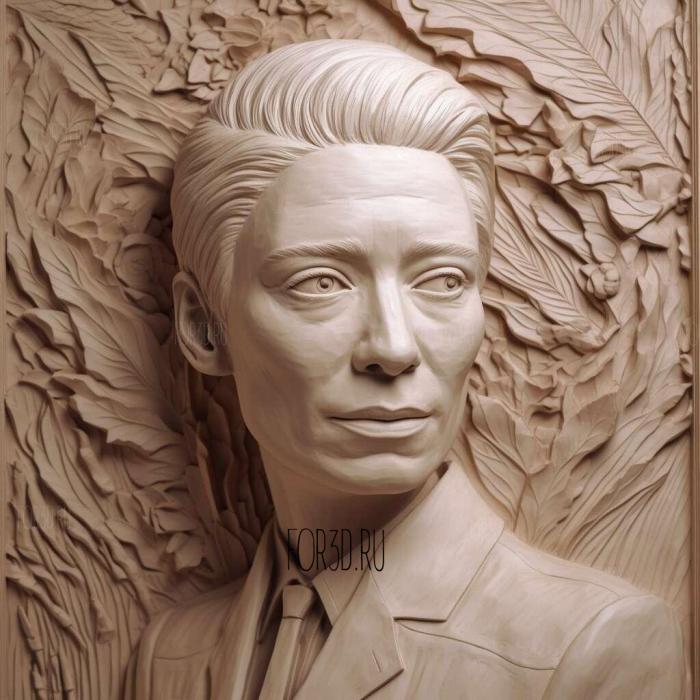 tilda swinton 2 stl model for CNC